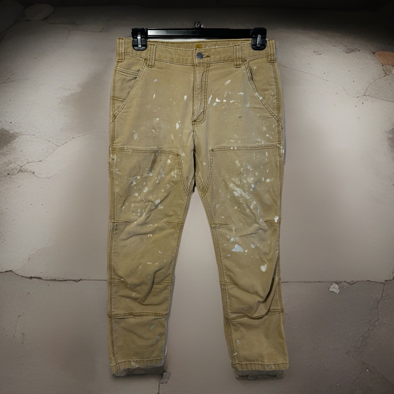 Carhartt Relaxed Straight Rigby Double-Front Knee Dungaree Distressed Americana