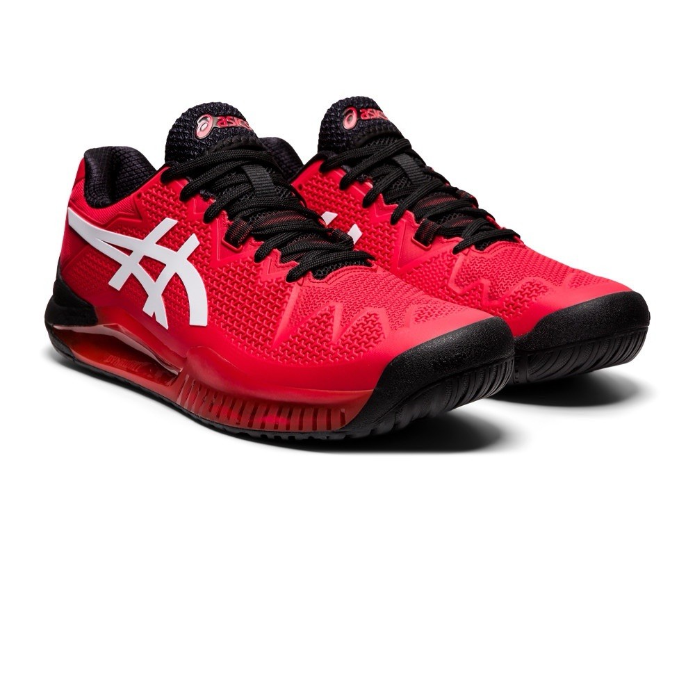 Mens Asics Gel Resolution 8 Electric Red size 9.5