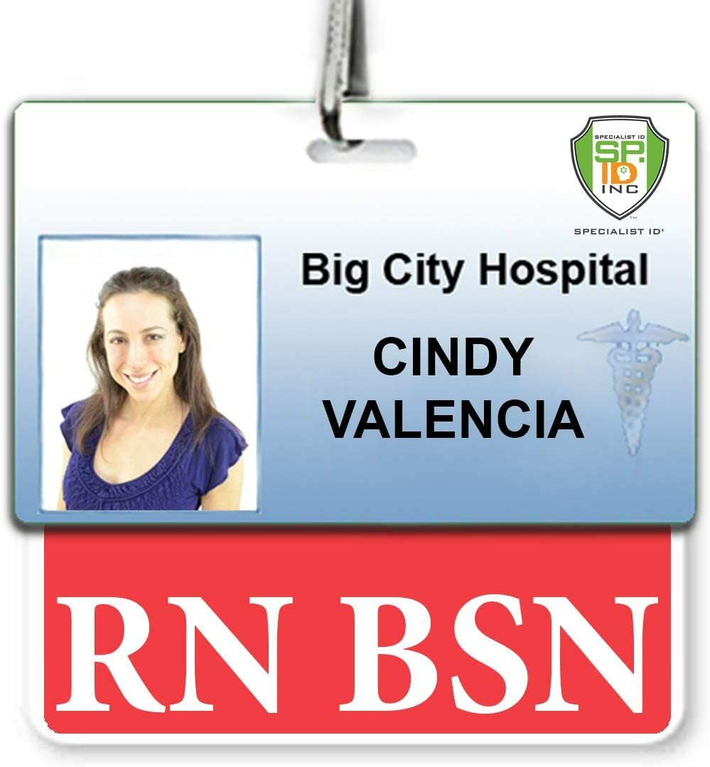 RN BSN Badge Buddy – Horizontal – Hospital ID Card Buddies for Registered Nurses