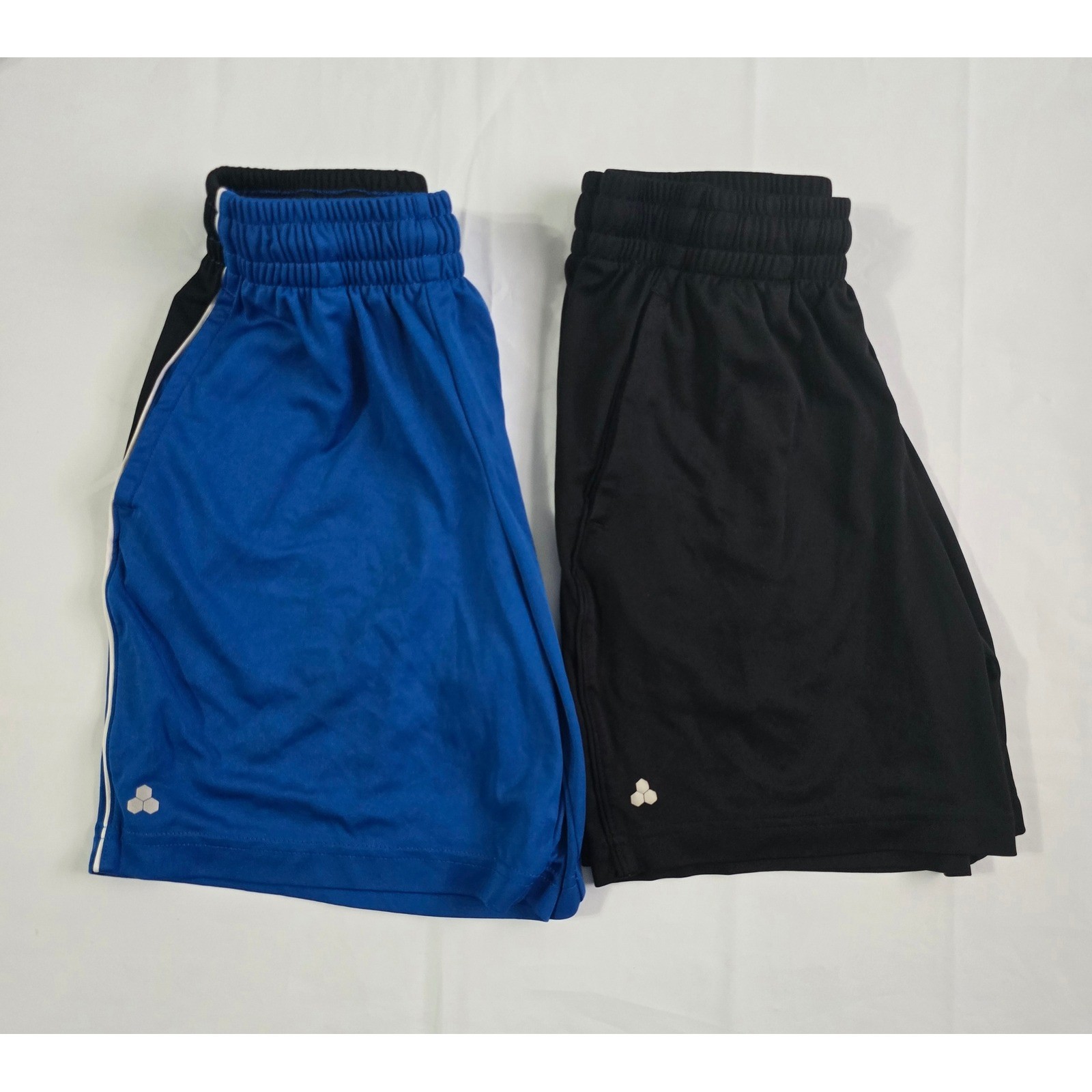 Tek Gear Boys Dry Tek Athletic Shorts Bundle Blue Black Size M 10/12 2 Pack