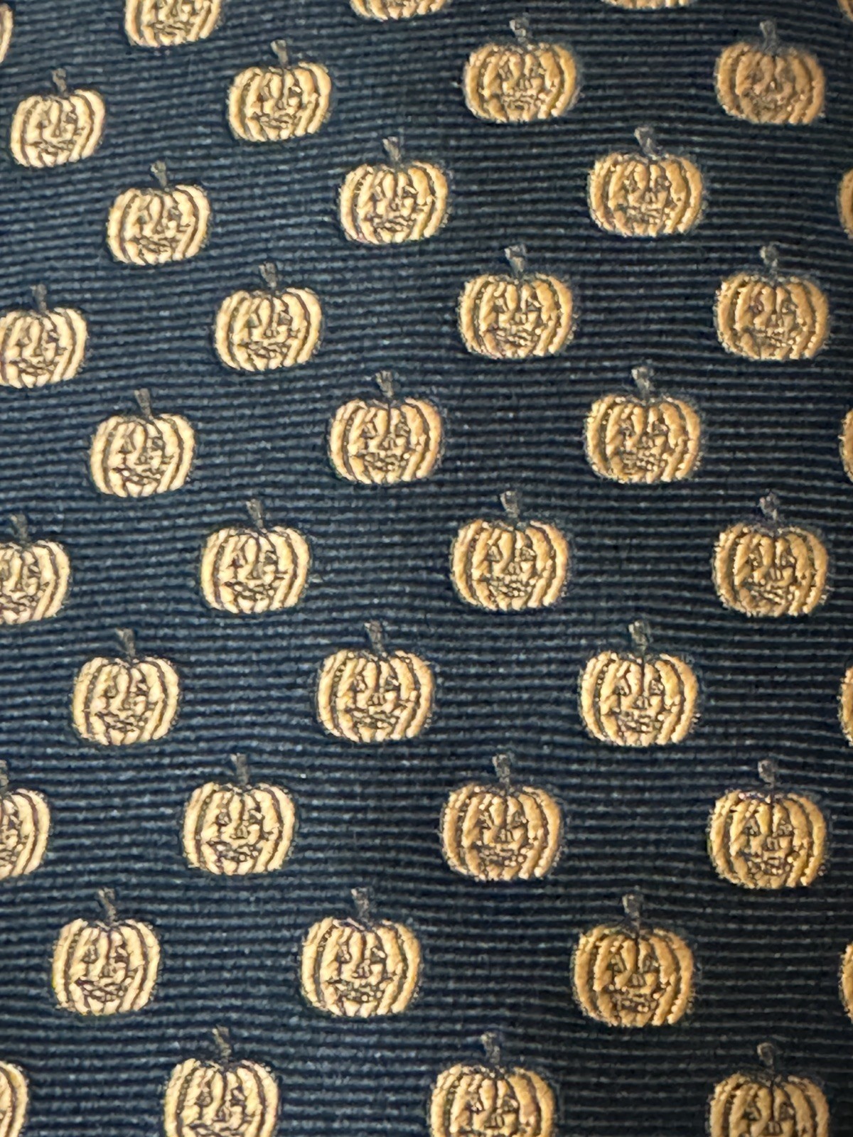 Hi-Tie Silk Tie Handkerchief Set Pumpkin Theme Tag New