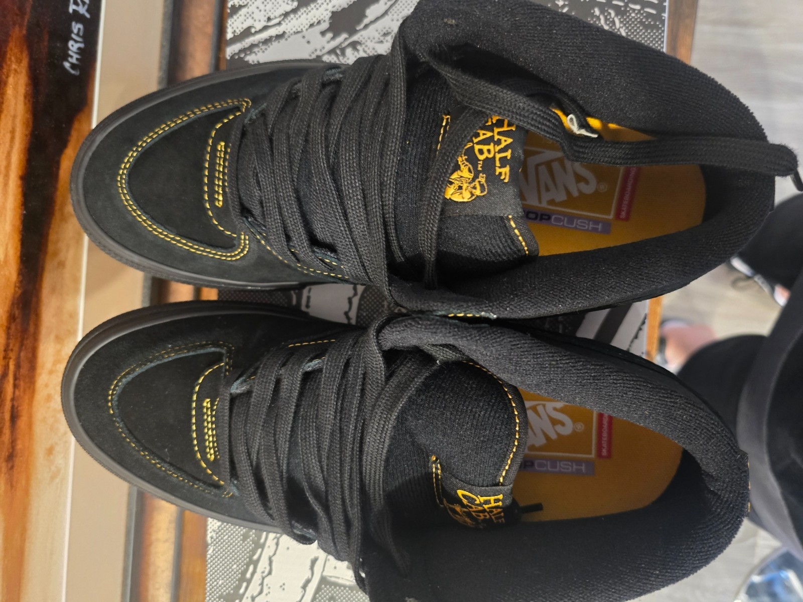 Vans Skate Half Cab Black Mustard VN0A5FCDBLN Men’s Size 12 US Shoes NEW SKATE