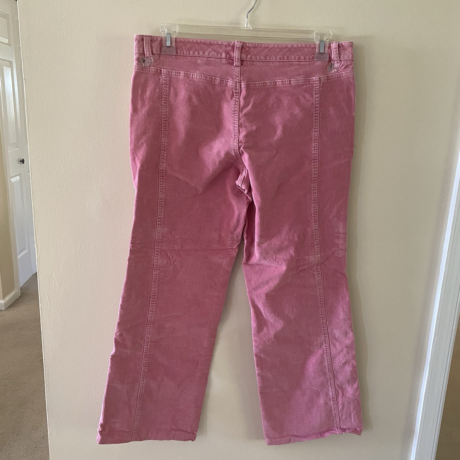 Vintage Covington Stretch Pink Corduroy Pants Women Sze 16 98% Cotton 2% Spandex