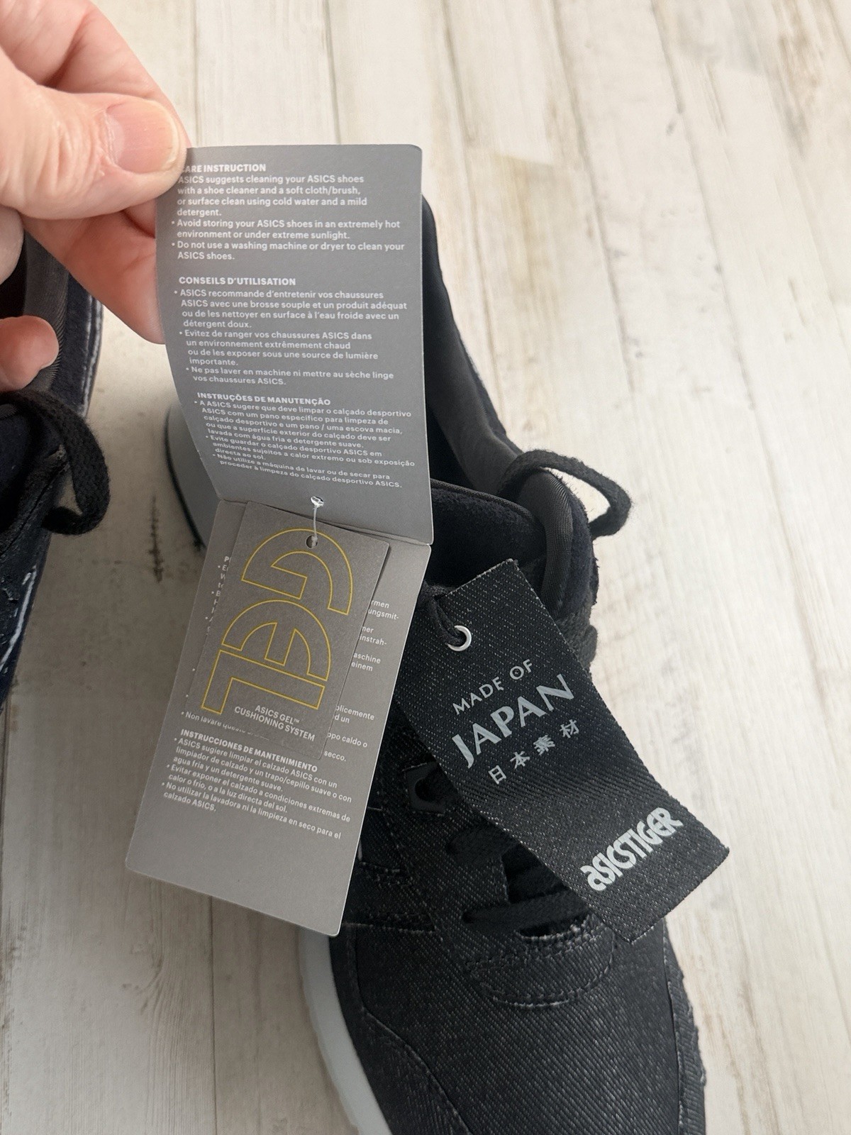 Asics Gel-Lyte III Made in Japan Black Denim Mid Grey H7ZNQ-9690 Size 8.5 NIB