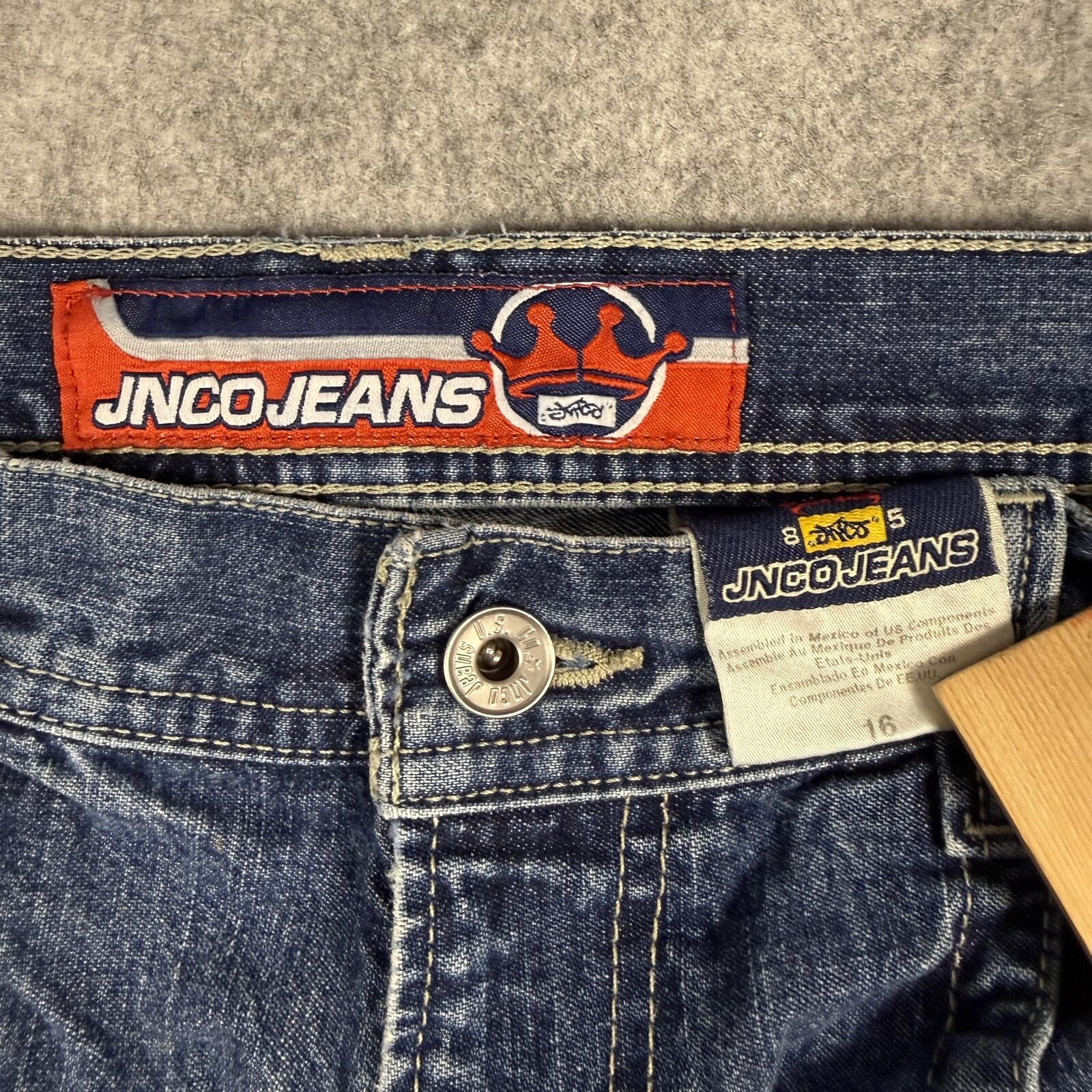 Vintage JNCO Jeans Baggy Scorpion Wide Leg Womens 28×29 (Youth 16)