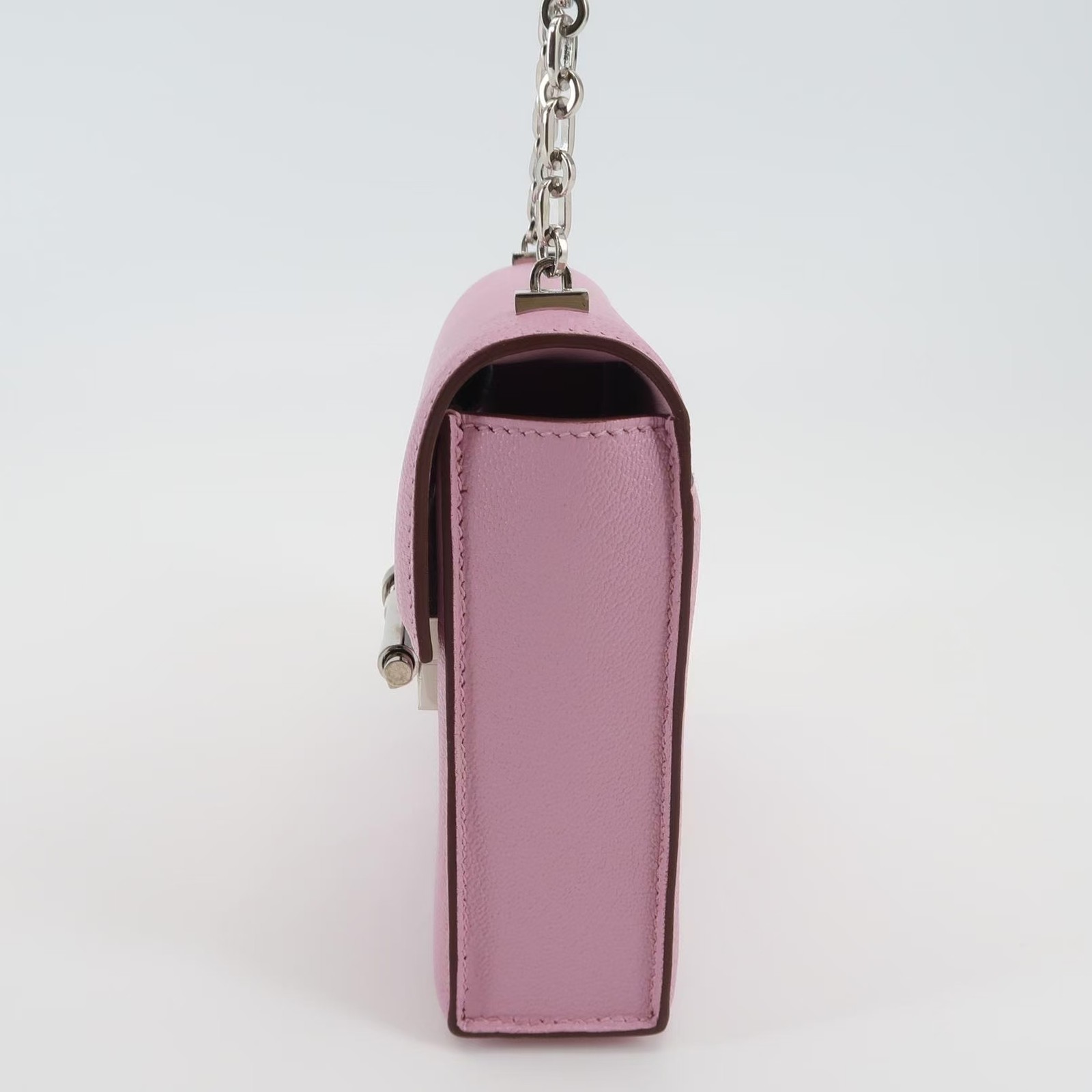 Hermes Verrou Mini 17 Chevre Mysore Mauve Sylvestre X9 Pink PHardware PHW Auth