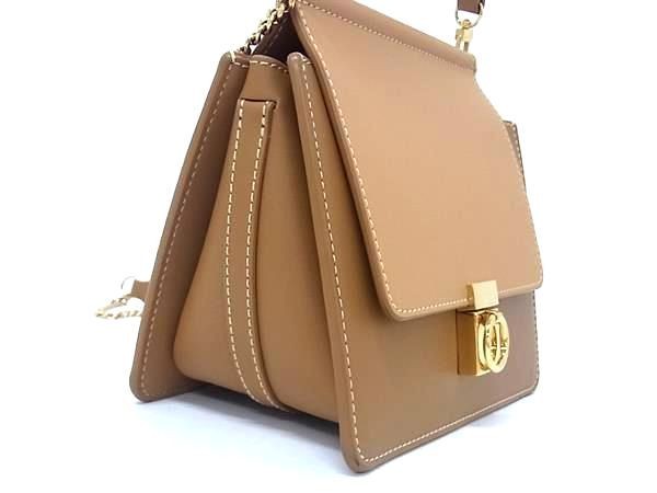 POLENE Numero Sept Leather Chain 2WAY Crossbody Shoulder Bag Handbag Brown FS467