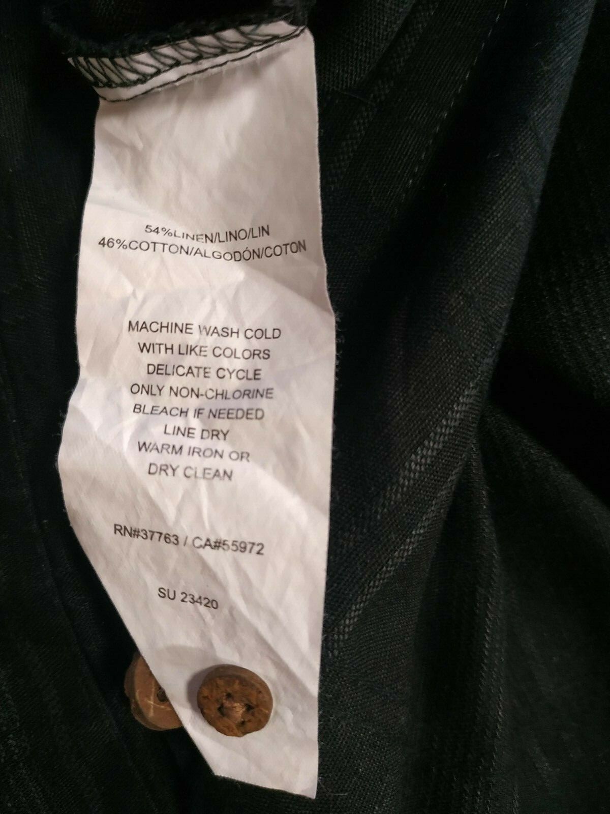Cubavera Mens Shirt Button Up Short Sleeve Linen Blend Size XL