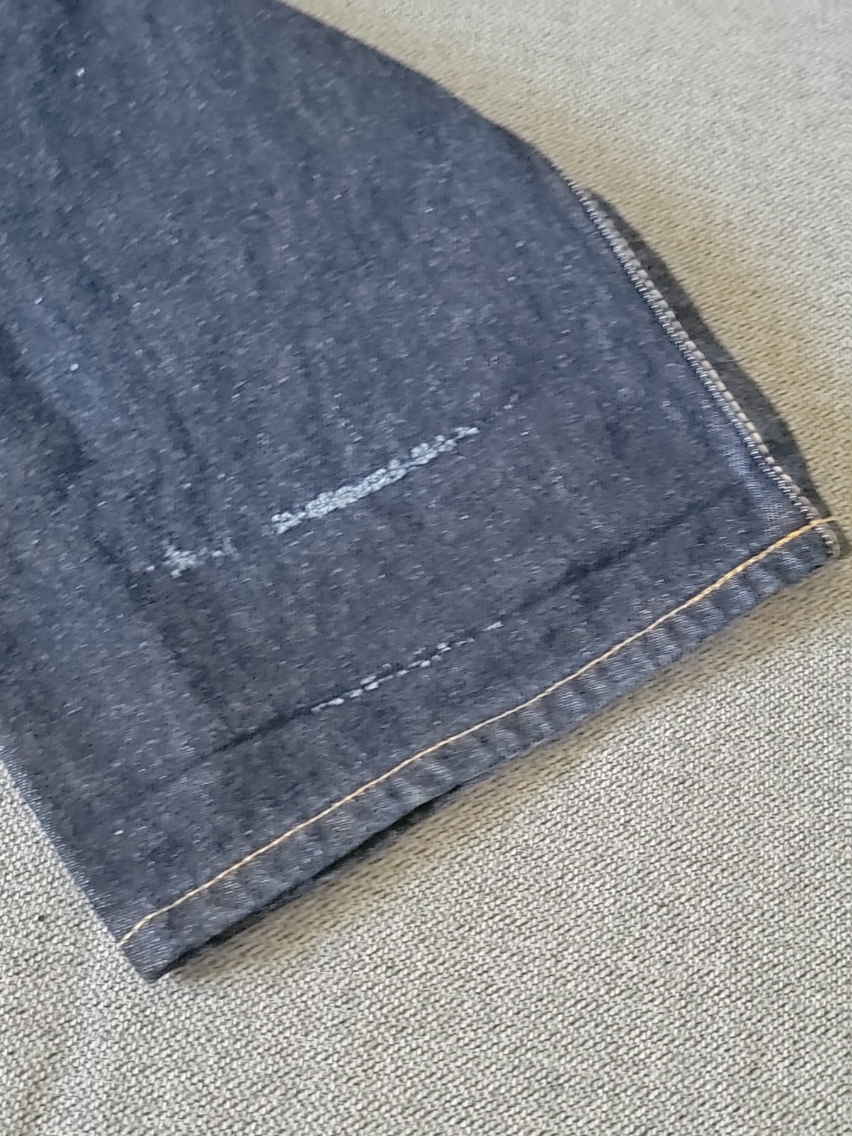 Sz L 36×31 FTC For The City Japan Made Raw Denim Jeans Indigo FADED PATINA GREAT