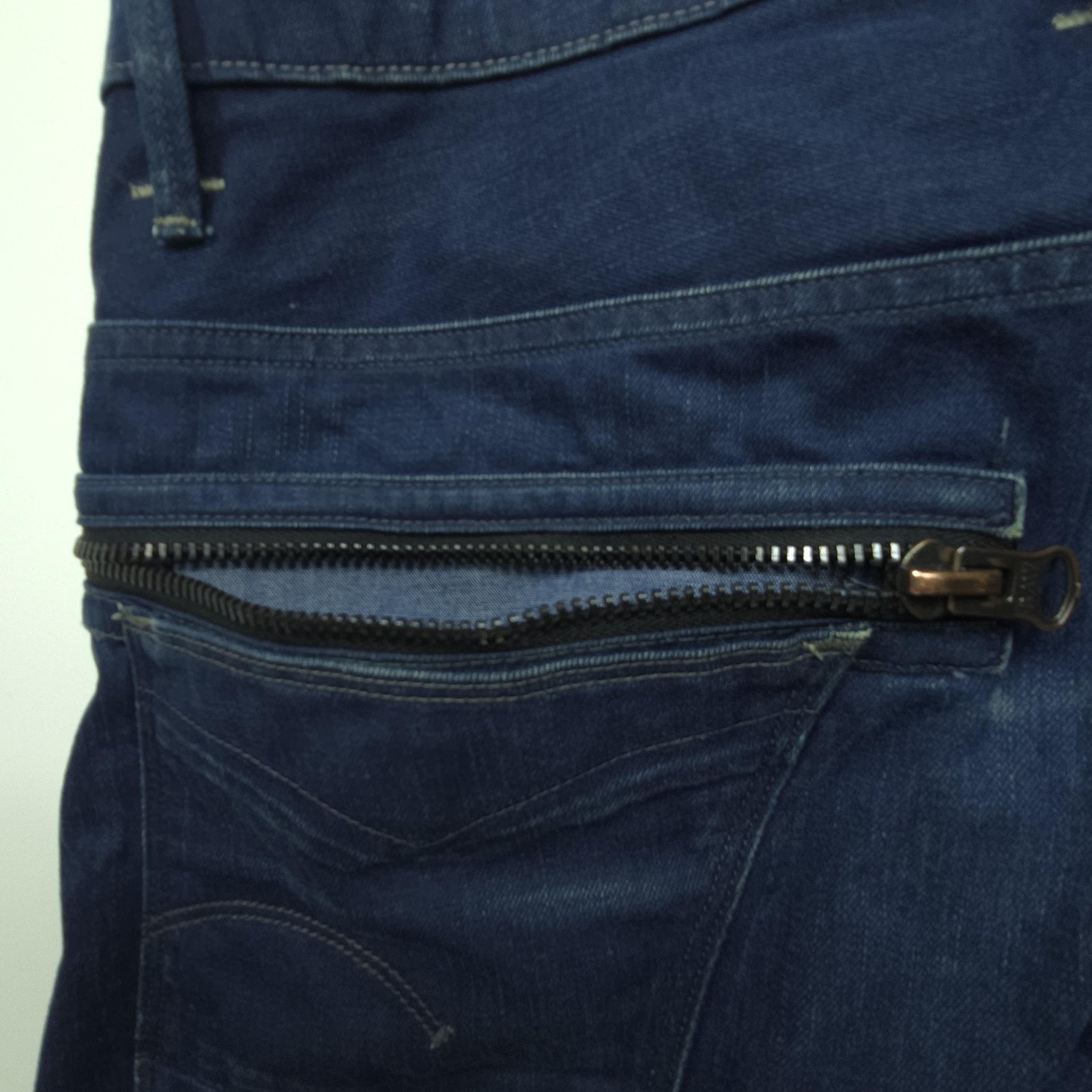 G-Star Raw Mens Jeans 33×32 Blue Button Fly Arc Zip 3D Slim Zip Pocket Tapered