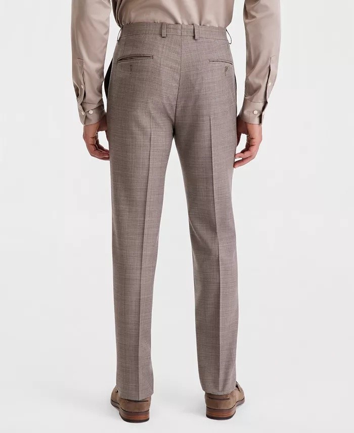 Calvin Klein Mens Slim fit Wool 34 / 30 Tan Light Brown Solid