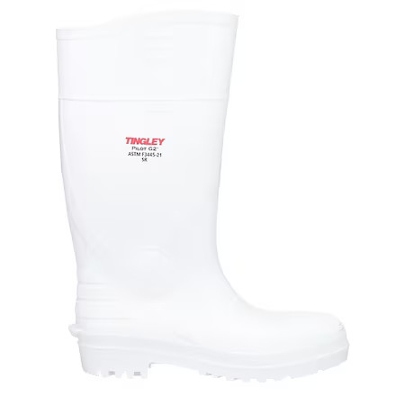 Tingley Unisex Pilot G2 Tall Rubber Boots, Plain Toe, 15 in Height, White, M12