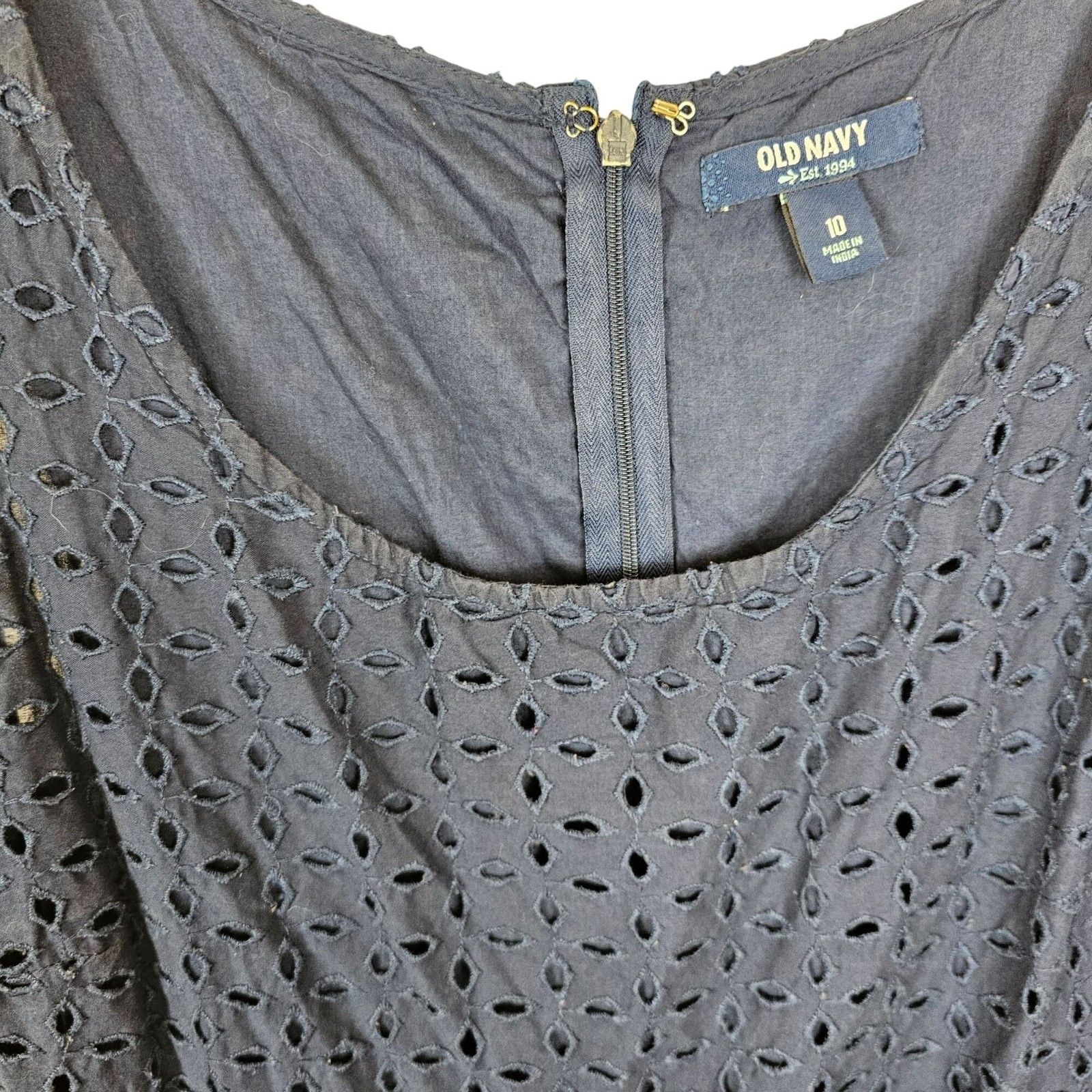 Womens Dress 10 Blue Cottagecore Prairiecore Festival Lined Boho Casual Beachy