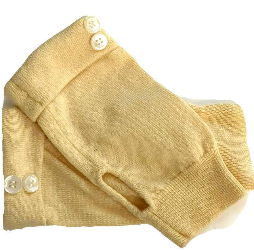 FINGERLESS GLOVES YELLOW 100% MERINO WOOL ONE SIZE FITS MOST S – M – L WOMEN’S