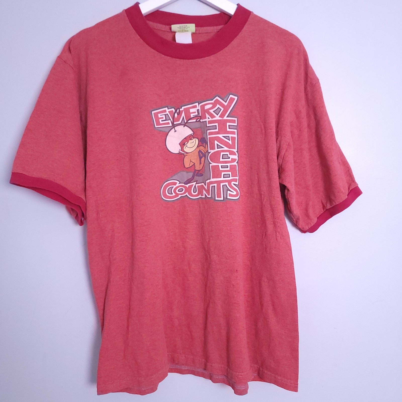 Vintage Y2K Atom Ant Hanna Barbera T-Shirt Size Large Ringer Cartoon Promo