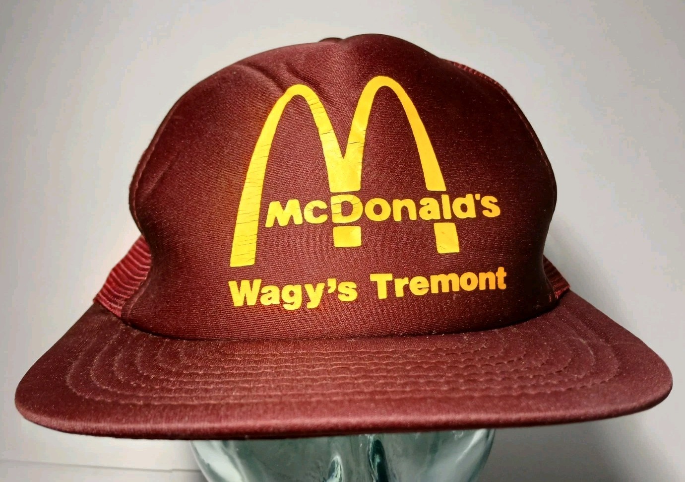 1980s Old Vintage McDonald’s SNAPBACK TRUCKER HAT CAP Wagy’s Tremont AS IS