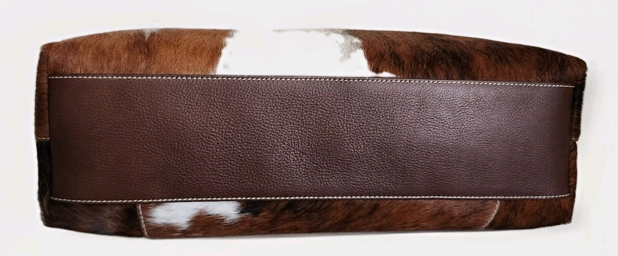 🌞CAVALCANTI ITALIAN DESIGNER HAIR CALF BROWN COWHIDE LEATHER LG HOBO BAG🌺NWT!