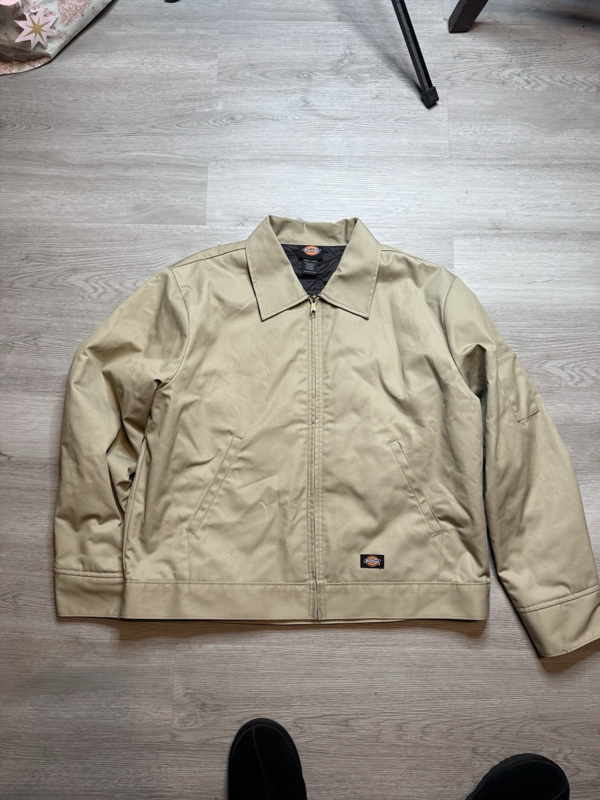 Iconic DICKIES Tan Insulated Eisenhower Front Zip Jacket Size XL