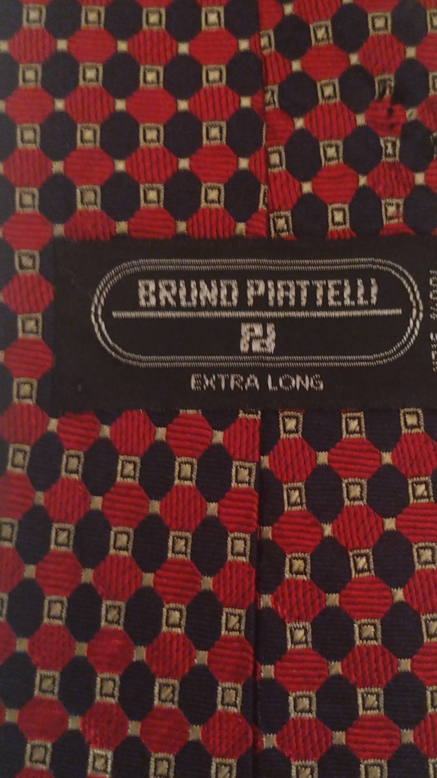 Men’s Necktie Tie Red Silk Extra long Bruno Piatelli
