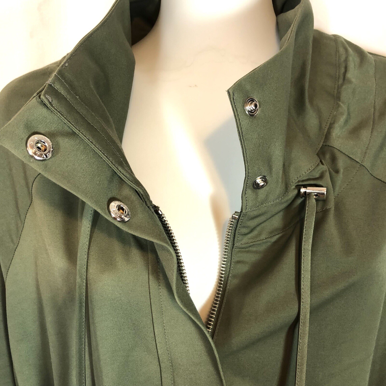 ELIZABETH and JAMES Army Green Utility Jacket – S