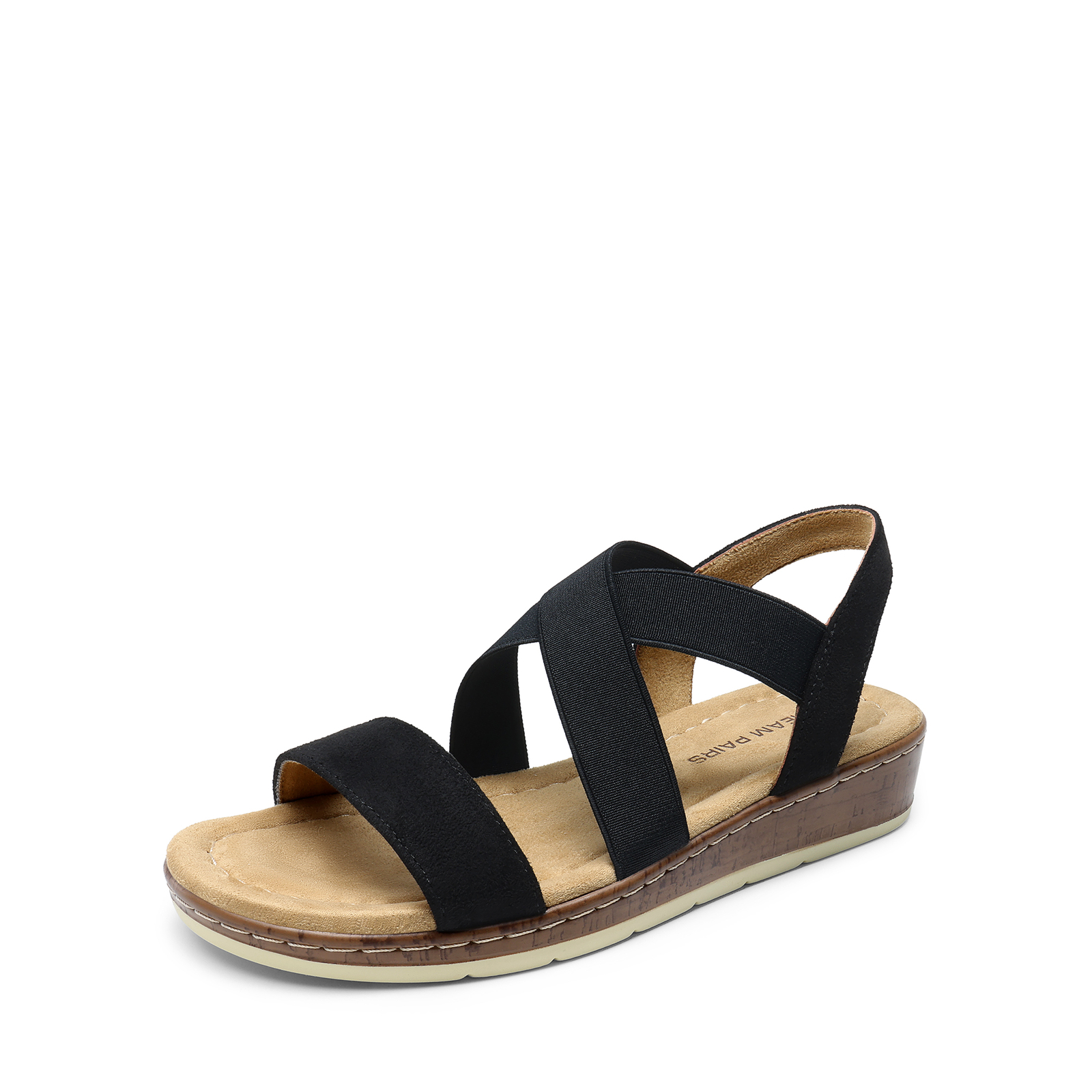 Women Flat Sandals Low Wedges Lightweight Vacation Summer Beach Walking Sandals