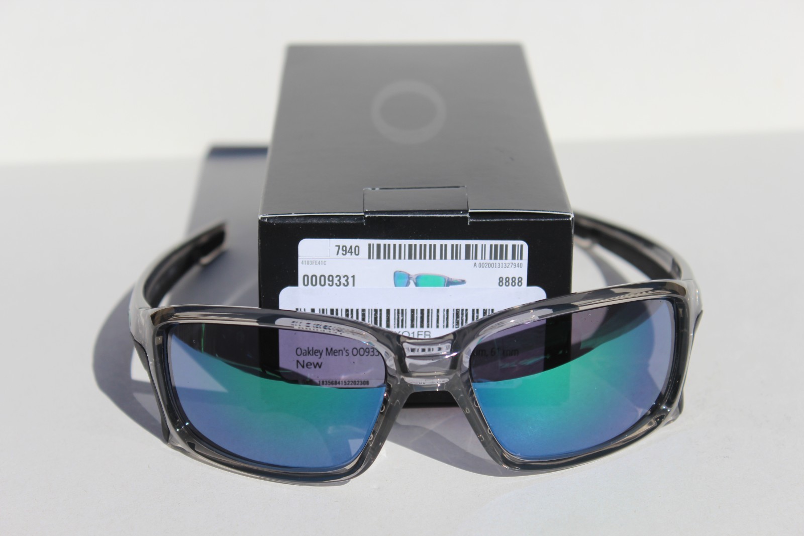 OAKLEY Straightlink Sunglasses Grey Ink/Jade Iridium OO9331-03 NEW