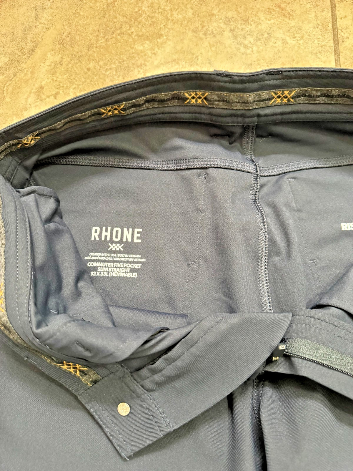Rhone Men’s Commuter Pro 5-Pocket Pant 32W 31L True Navy, Excellent Condition