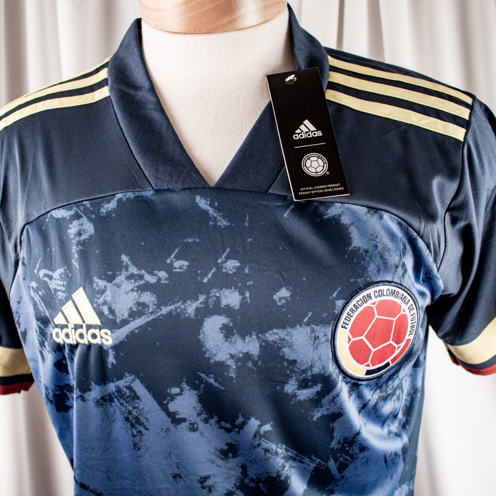 ADIDAS New Blue Yellow Men Activewear Atheltic Jersey Top Size M