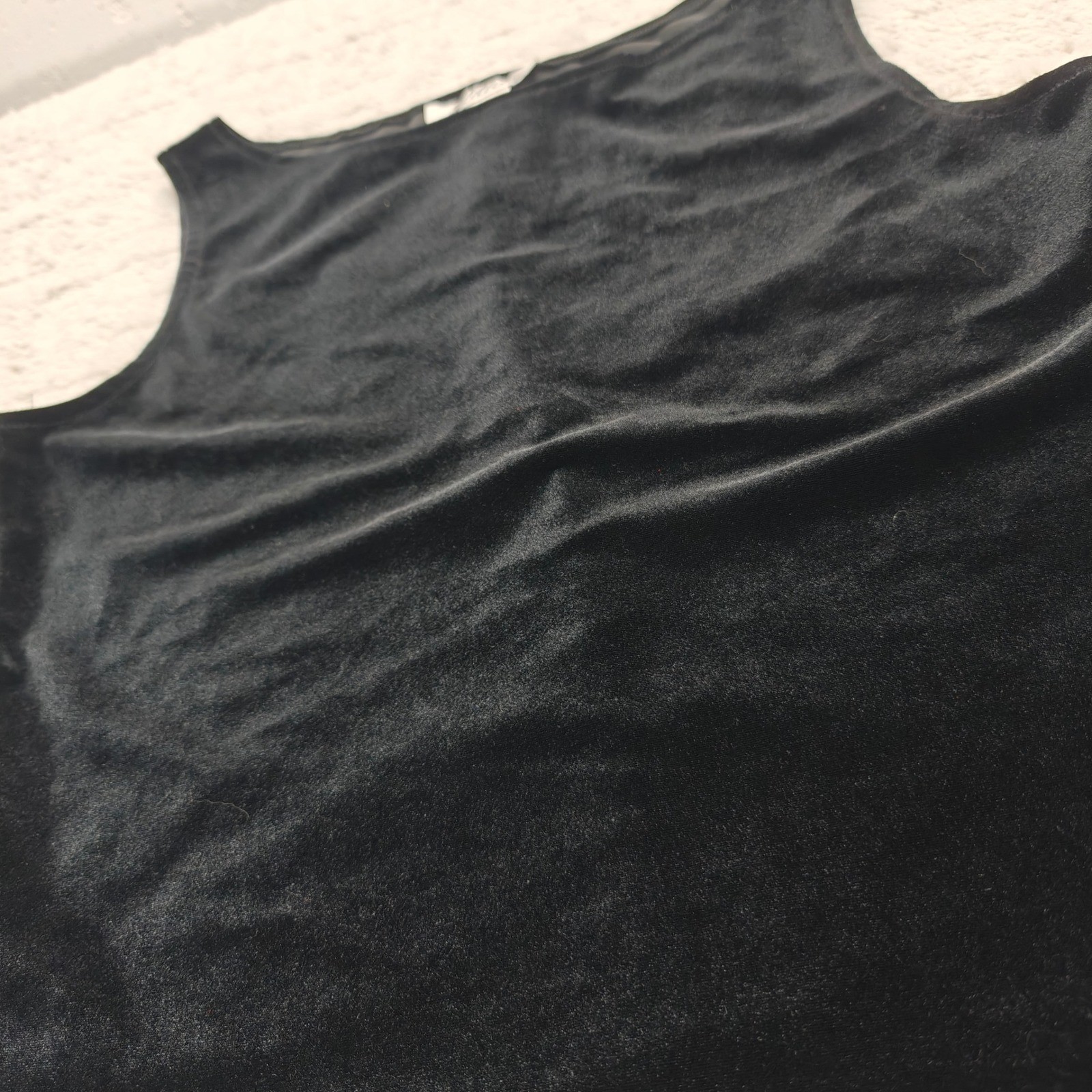 VTG Black Velvet Top Womens L Whimsigoth Goth Grunge Alt Downtown Moody Romantic