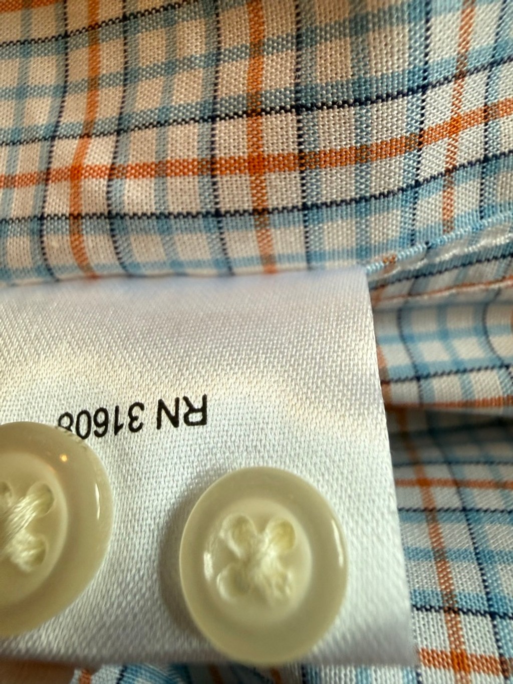 JOS. A. BANK Casual Button Down Shirt XLT Blue Orange Plaid NWT