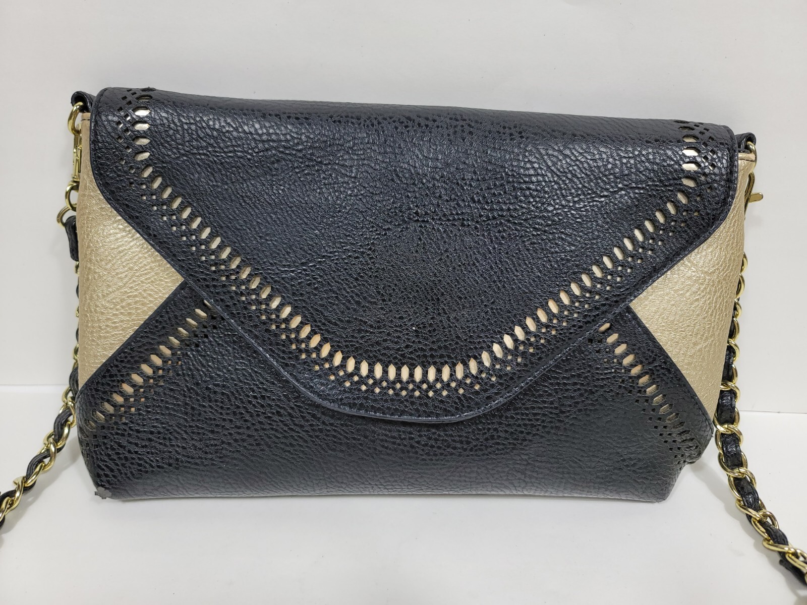 Jessica Simpson Black Crossbody Bag Purse JS6942 100% Polyurethane