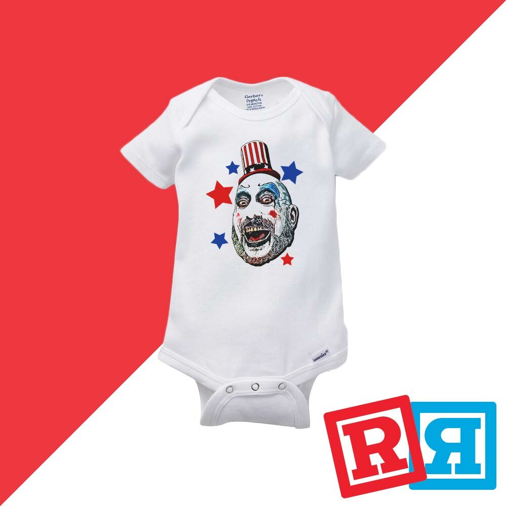 Captain Spaulding Gerber Baby Onesie® Cotton Unisex White Short Sleeve Bodysuit