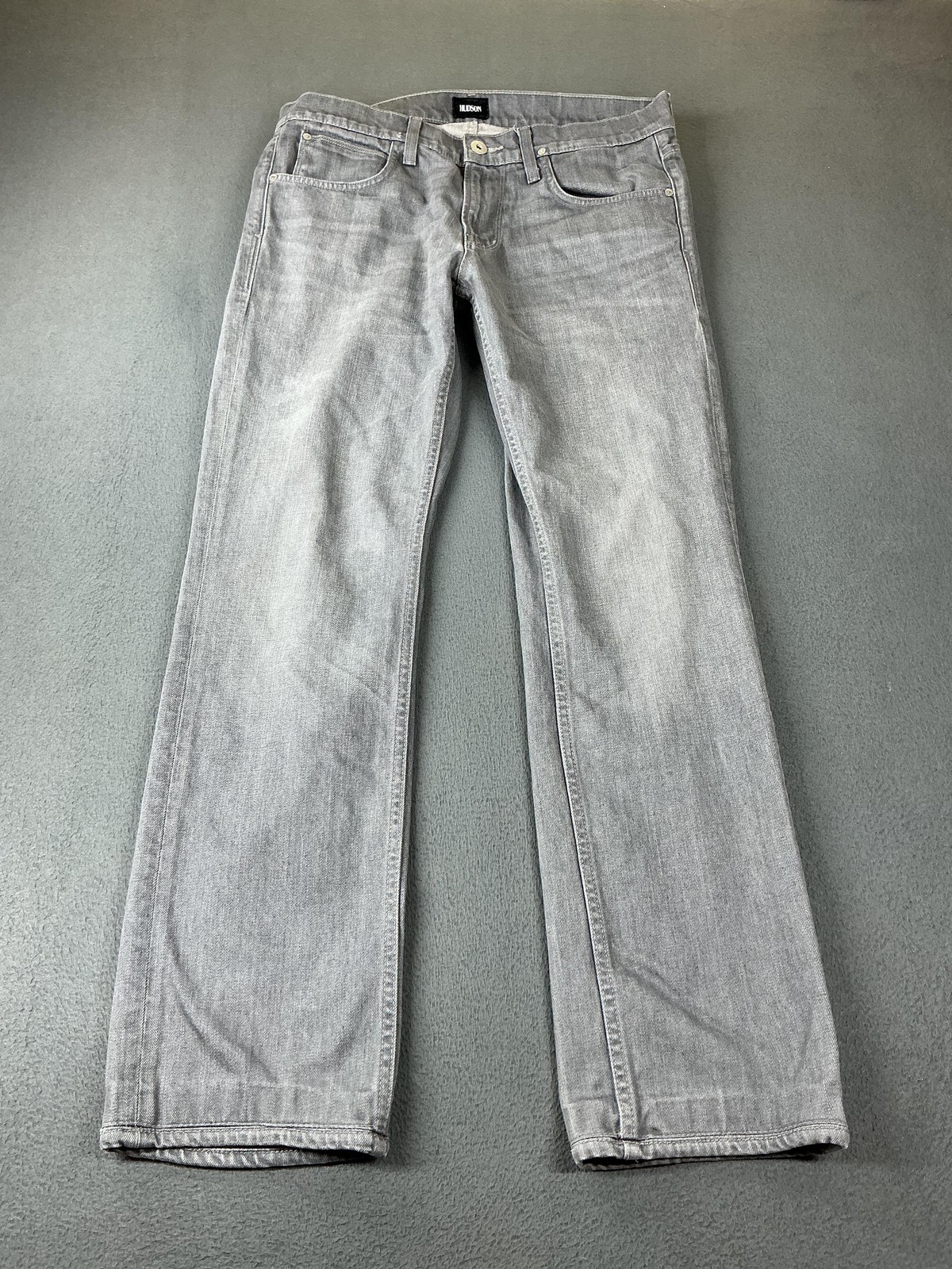 Hudson Jeans Mens 33×32 Gray Byron Five Pocket Straight Stretch Denim Mexico