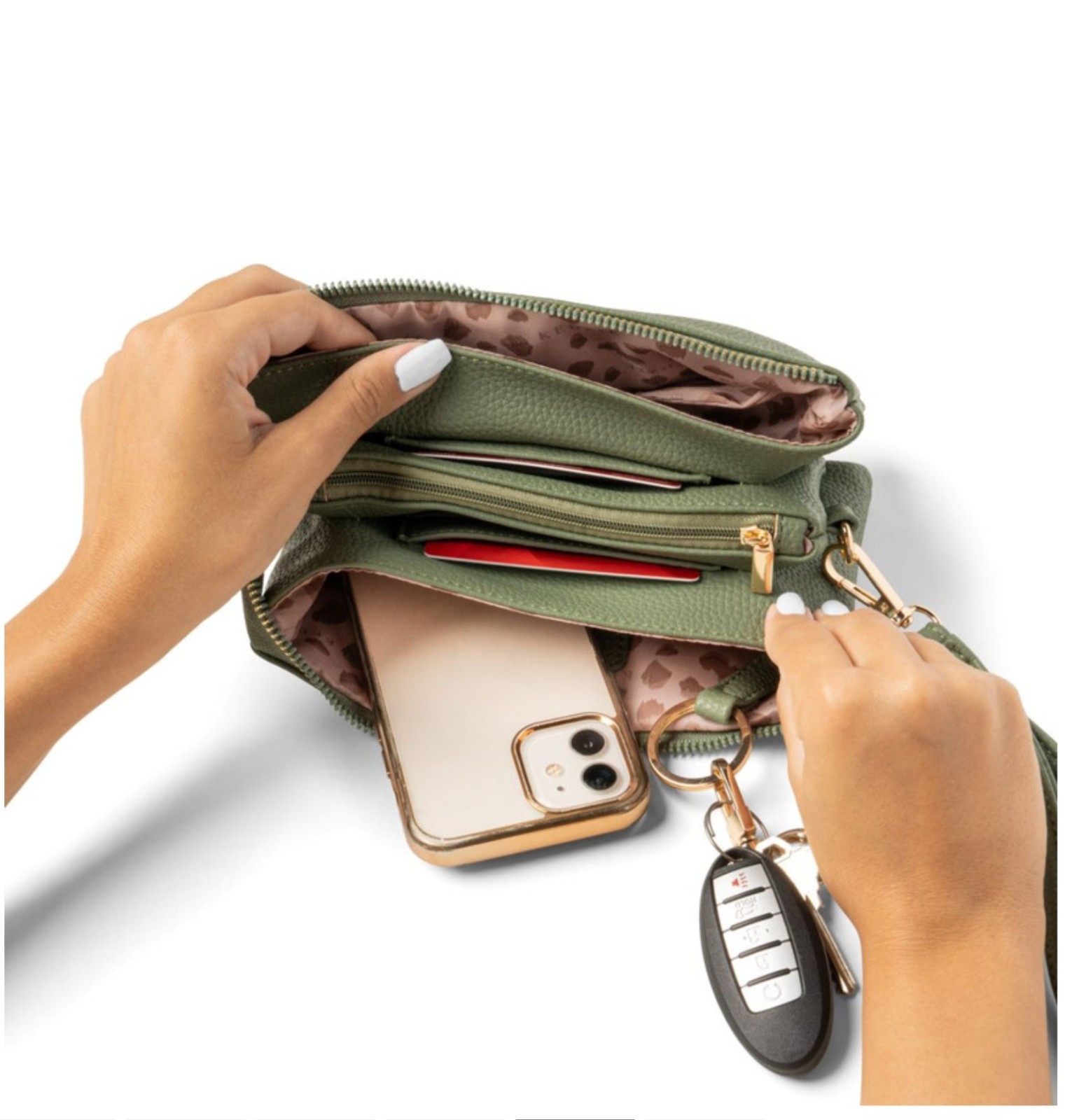 Kedzie Eclipse Wallet Crossbody Butter Soft Pebble Leather Various colors NWT