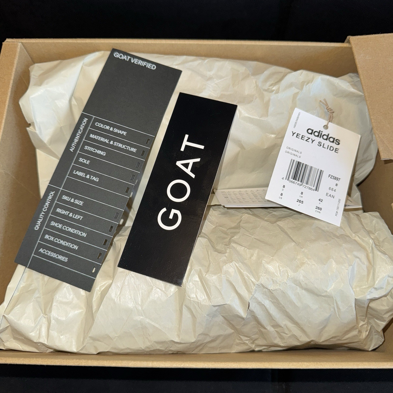 Adidas YEEZY Slide Bone Size 8 Sandal GOAT Verified