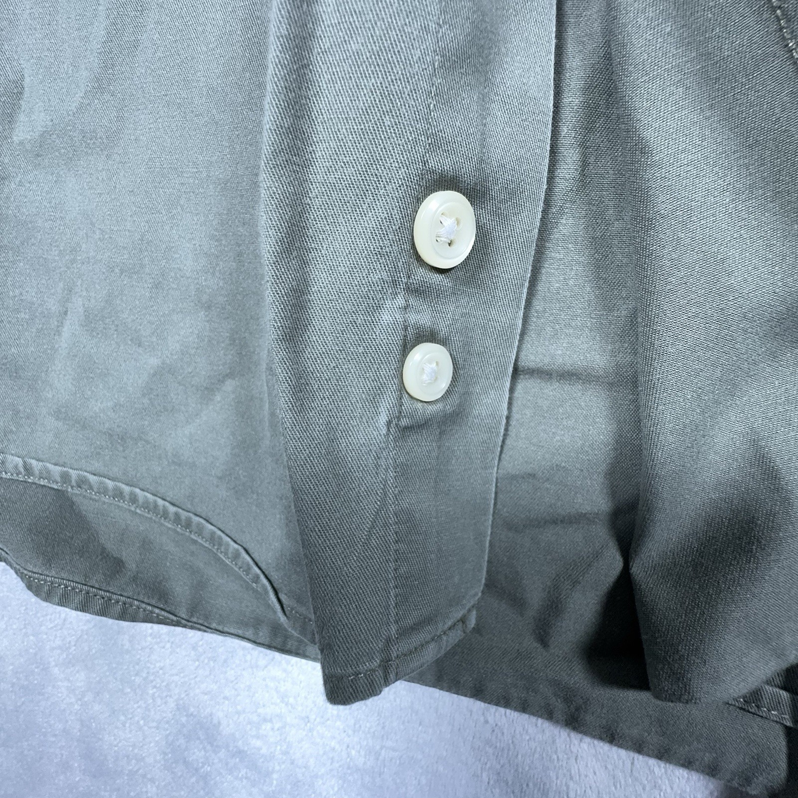 Norsport Button Down Shirt Men’s XL Tall Long Sleeve Cotton Green Nautical Logo