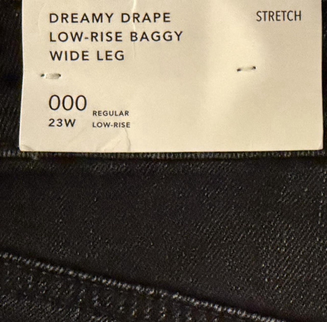 American Eagle Wide-Leg Baggy Low-Rise Stretch Denim Jeans Faded Black Women