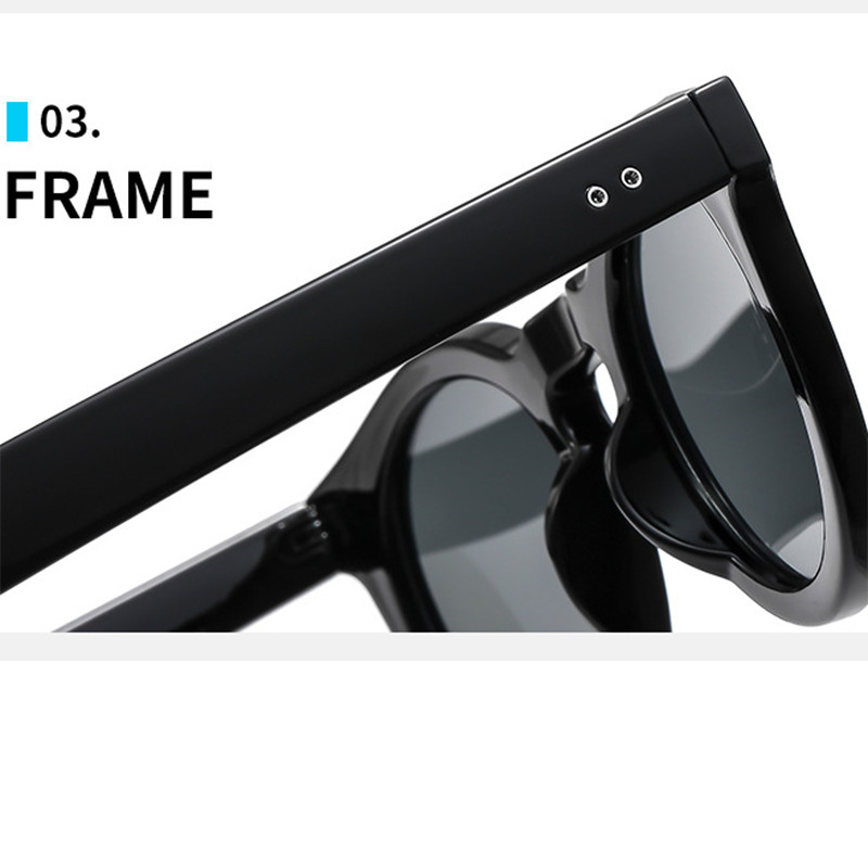 Classic Round Thick Frame Sunglasses For Men Women Outdoor Glasses UV Protection