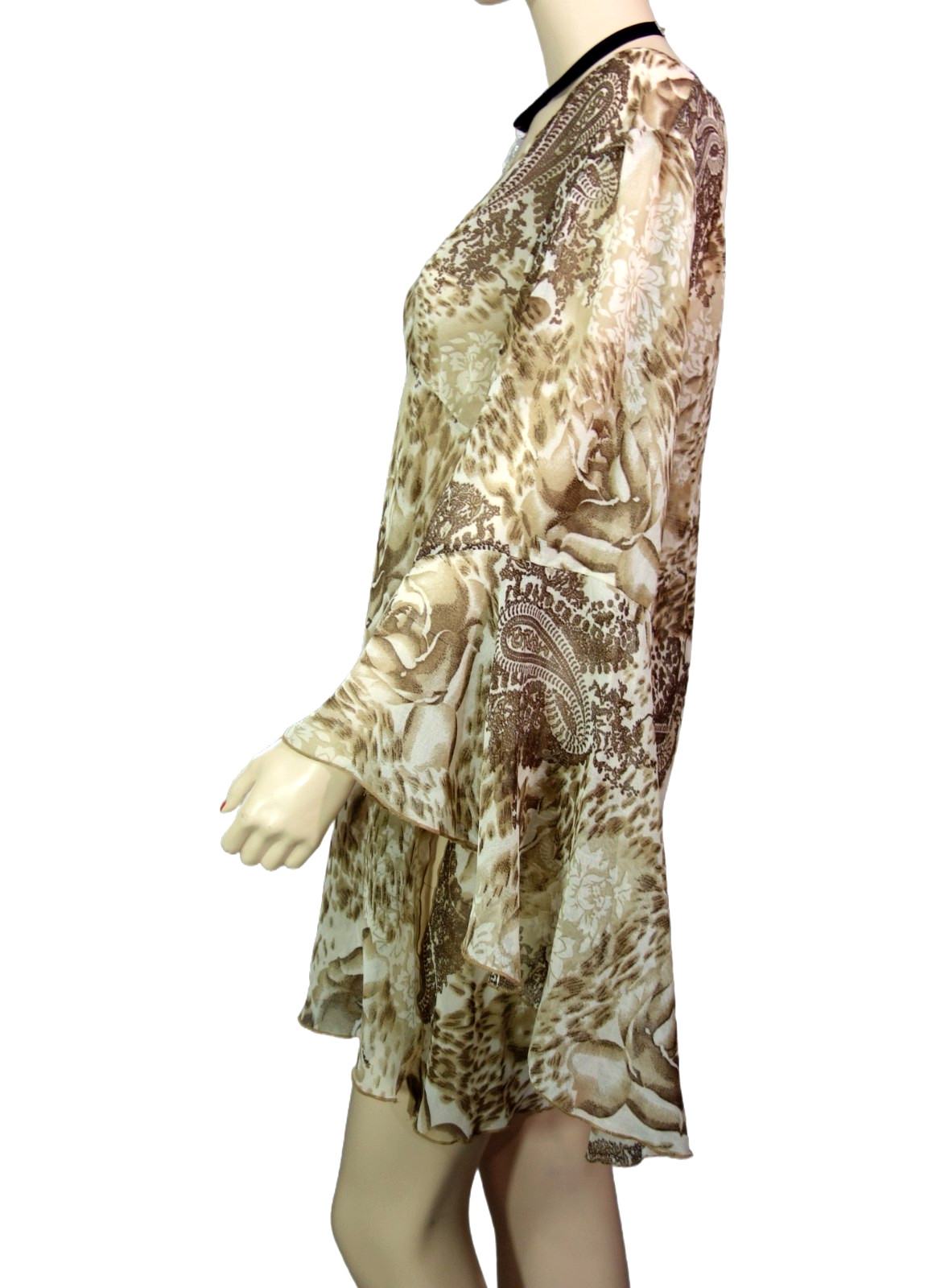 NANCY-K~Plus Size 3X Chiffon Y2K Super Boho Tunic Huge Dripping Batwing Sleeves