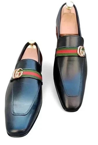 Men’s Handmade Leather Shoes, Fashion Loafers, Black Formal Dress Shoes premium