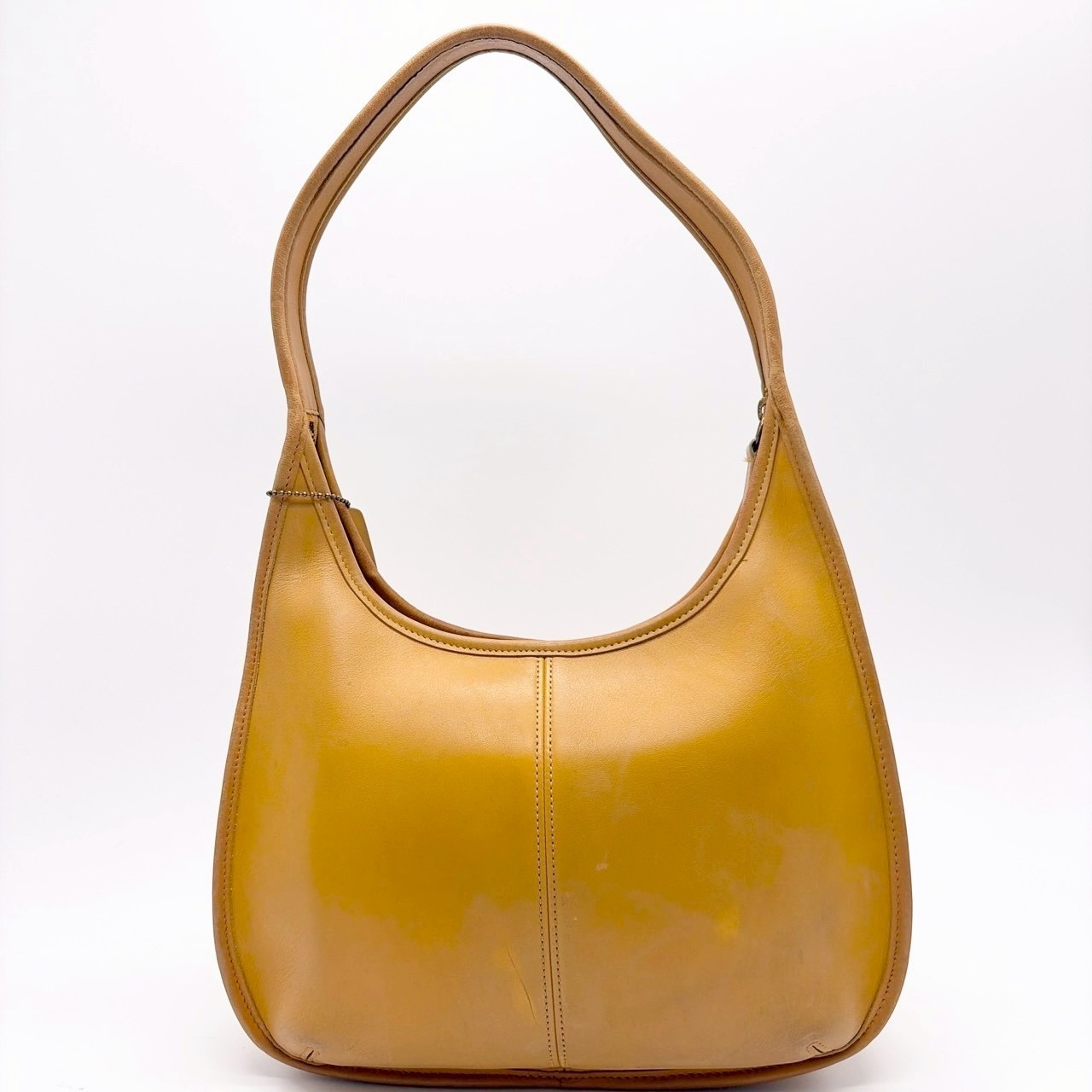 COACH Vintage Yellow Leather Ergo Shoulder Bag 9033 Made in USA From Japan
