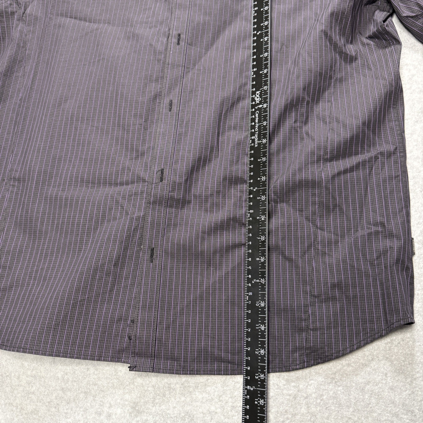 Calvin Klein Button Down Shirt Men’s XL Collared Dark Gray withPinstripes NEW