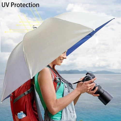 Umbrella Hat 37 Inch Fishing Umbrella Hat Hands Free Foldable UV Protection