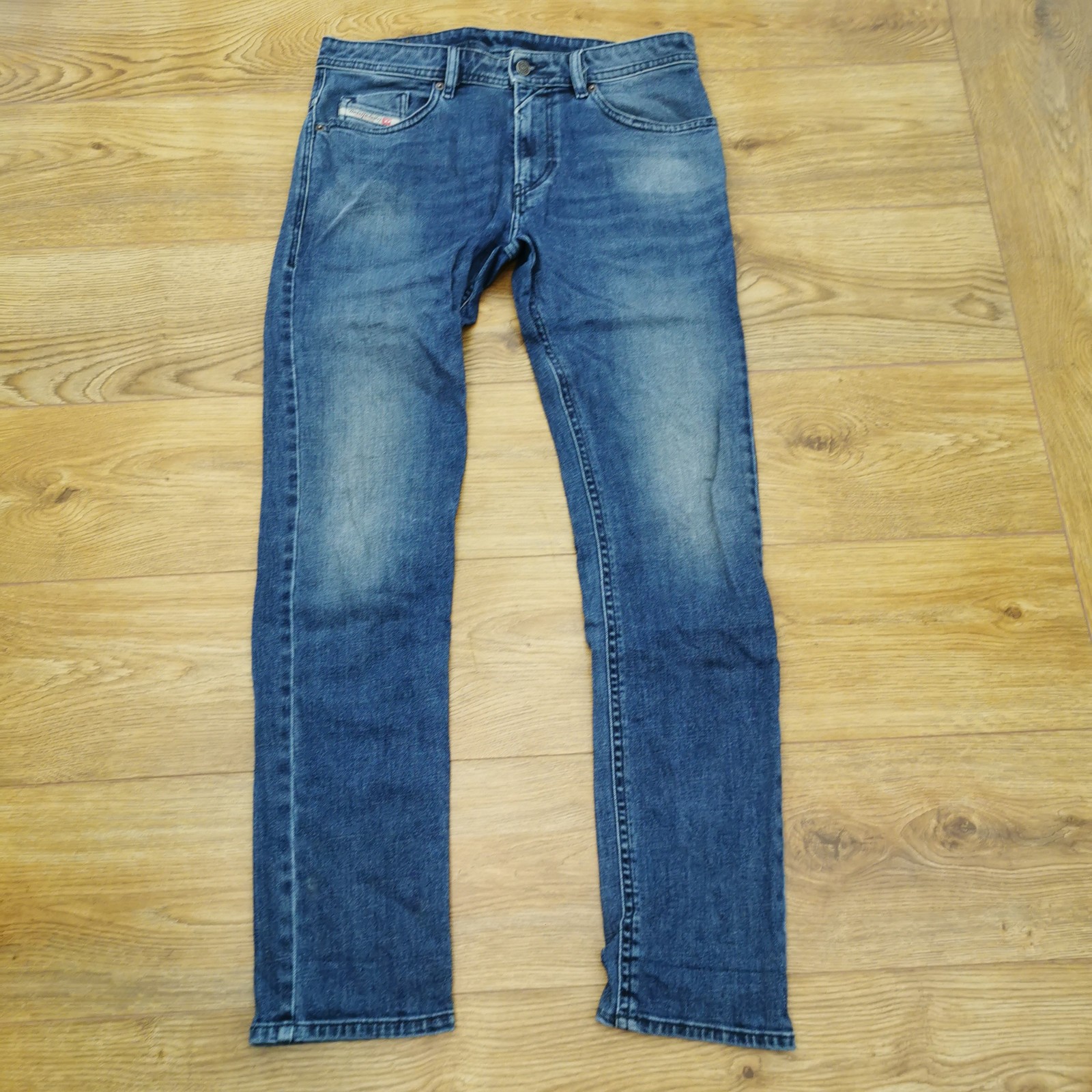 Diesel Thommer-X Jeans Mens W33 L32 Blue Slim Skinny Fit Stretch Zip R90IM
