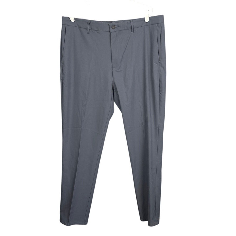 Original Penguin Flat Front Golf Pants Twill Performance Stretch Gray Athleisure