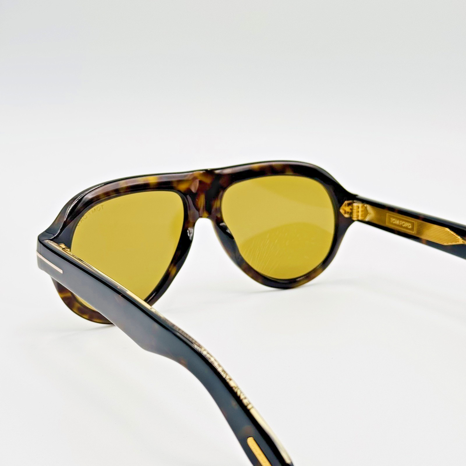 Tom Ford Sunglasses Icon FT1225 52N Havana Brown Pilot Brown Lens 59mm New