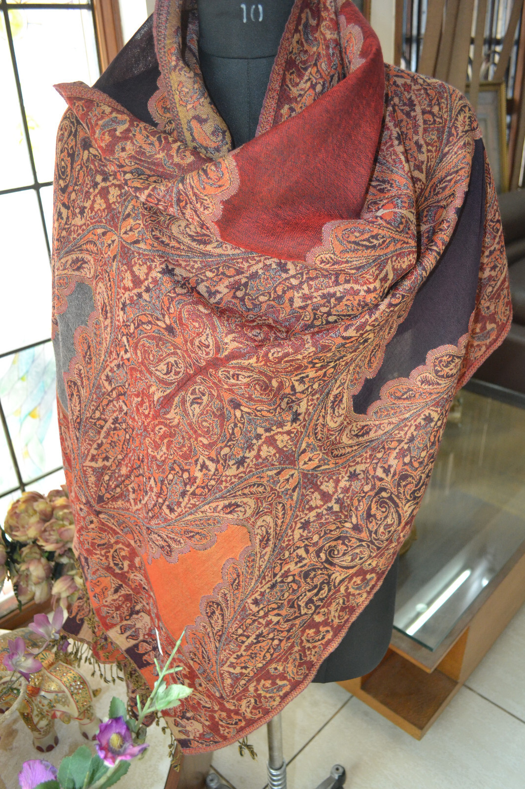 NEW DESIGNER JAMAVAR STOLE ~ 100% CASHMERE ~ PASHMINA SHAWL~ 16 DESIGNS CHOICE