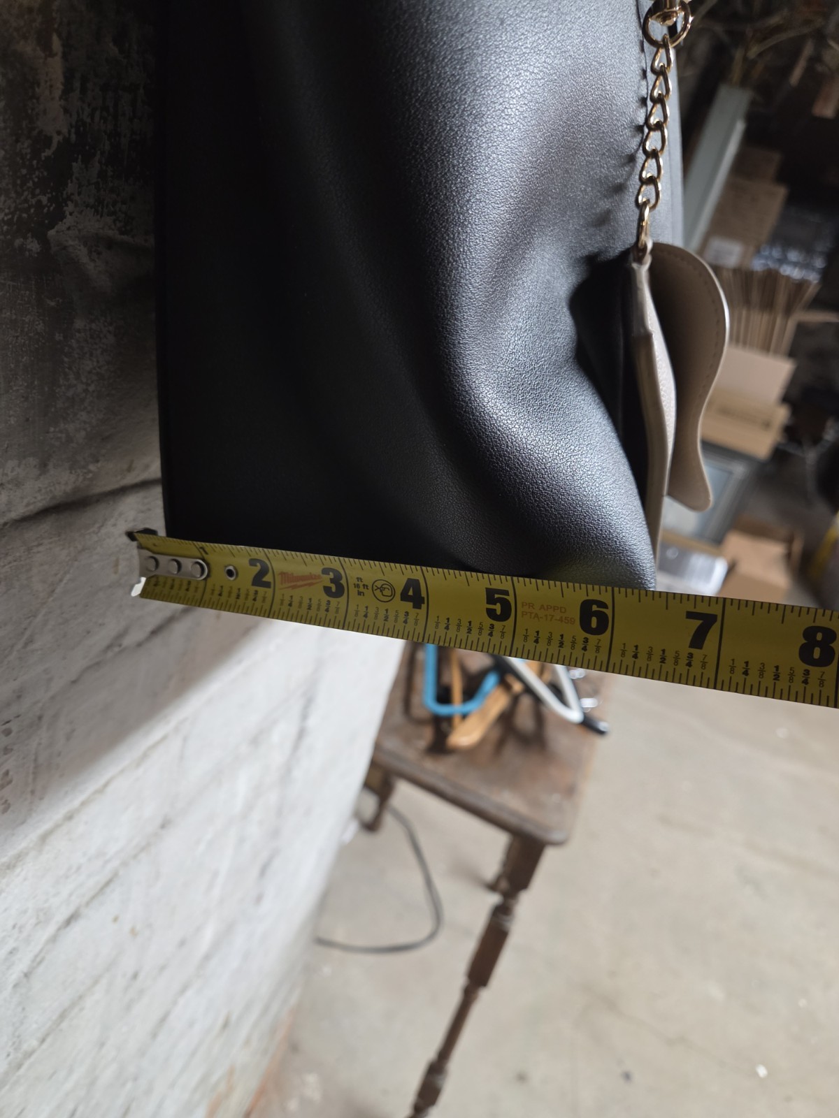 Nanette Lepore Black PU Leather Shoulder Bag With Clip On Wallet