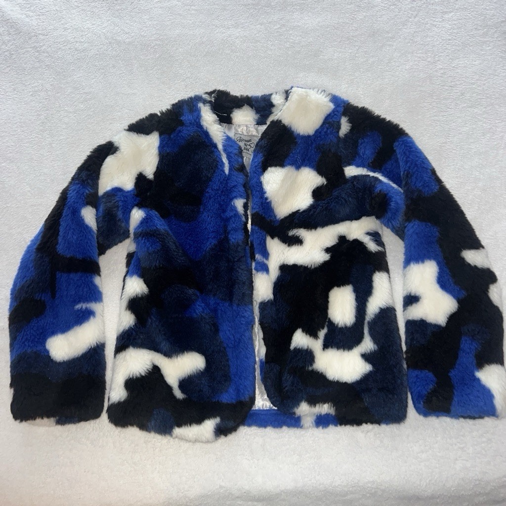 Flowers by Zoe multi colored faux fur coat