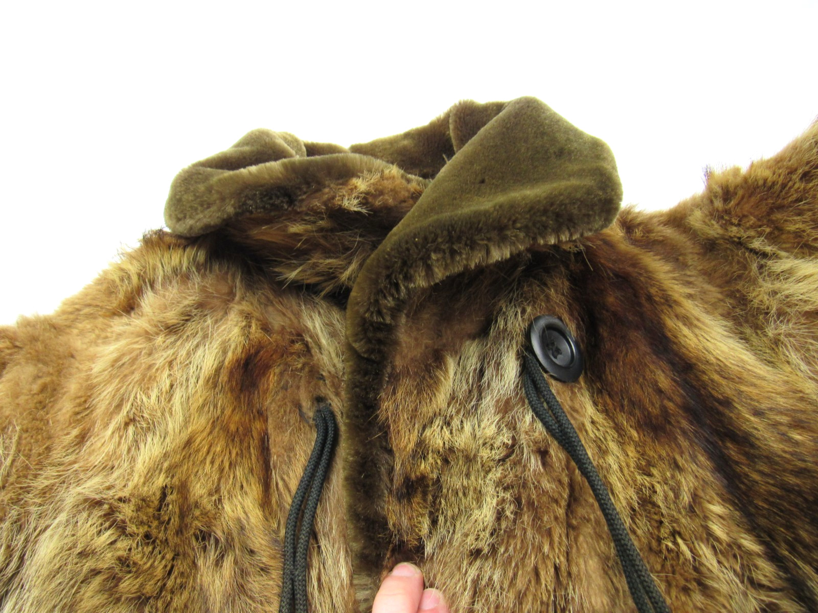 Antique 1800s / 1900s Long Frontier Fur Trapper Mountain Man Grizzly Coat Vtg